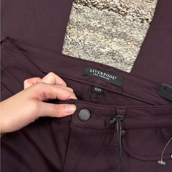 Liverpool Skinny Jeans Sz 4/27 NWT | Liverpool Mid Rise Aubergine Skinny Jeans - - Picture 6 of 12